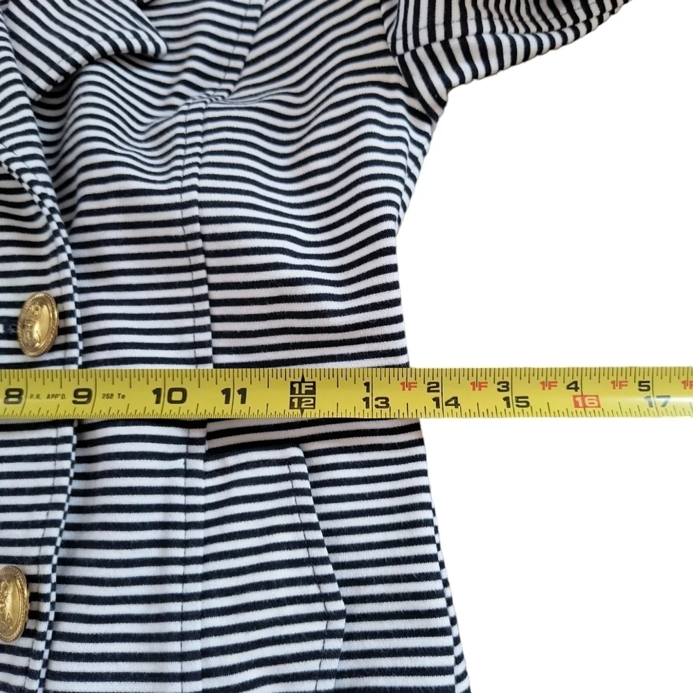 CAbi #823 Navy & White Striped Nautical Blazer Size XS - Picture 6 of 10